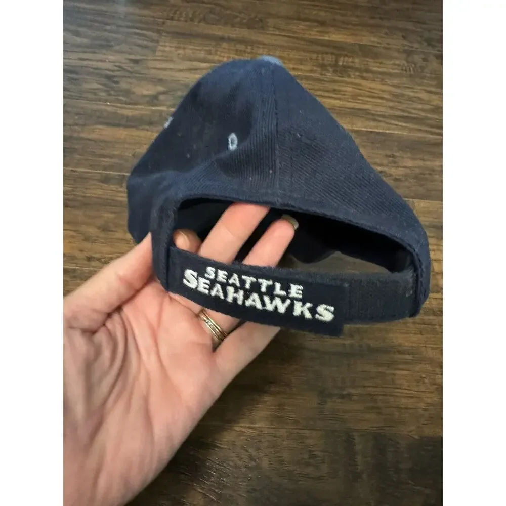 Nfl Team Strapback Hat Adult One Size Blue Seattle Seahawks Football Logo☆